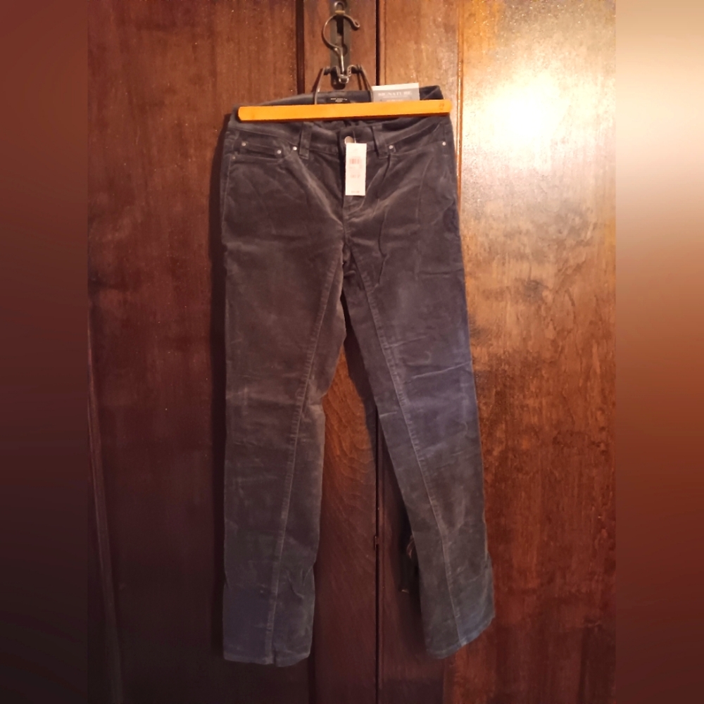 Ann Taylor NWT smoke grey corduroy pants
